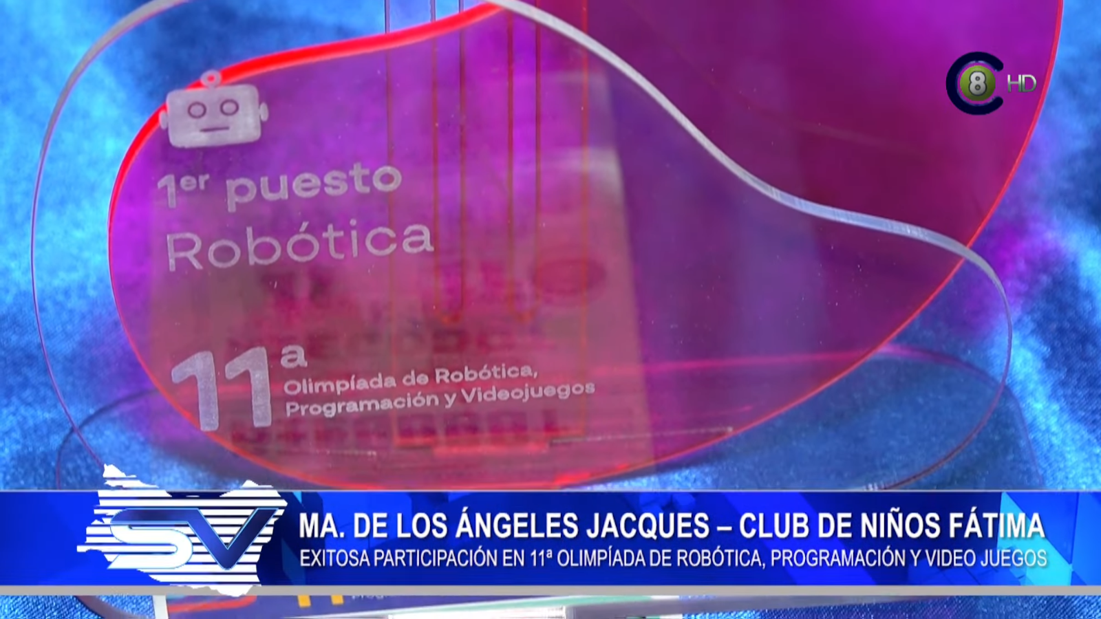 Trofeo, primer puesto en Robótica.